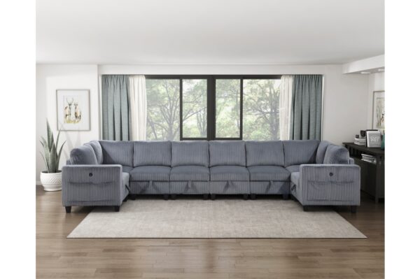 9650NDG Seating-Walterboro Collection 5-Piece Sectional with Stora...