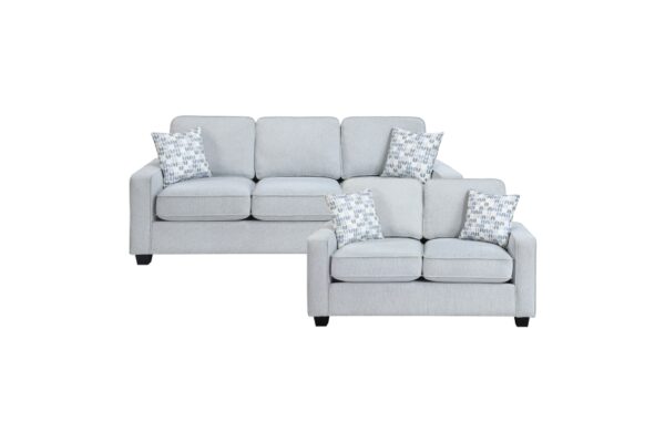 9660GY Seating-Gael Collection 2pc Set: Sofa, Love