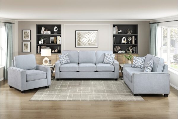 9660GY Seating-Gael Collection 2pc Set: Sofa, Love