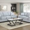 9660GY Seating-Gael Collection 2pc Set: Sofa, Love