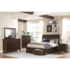 HE-1559-1  Queen Platform Bed with Storage Footboard and Side Rails