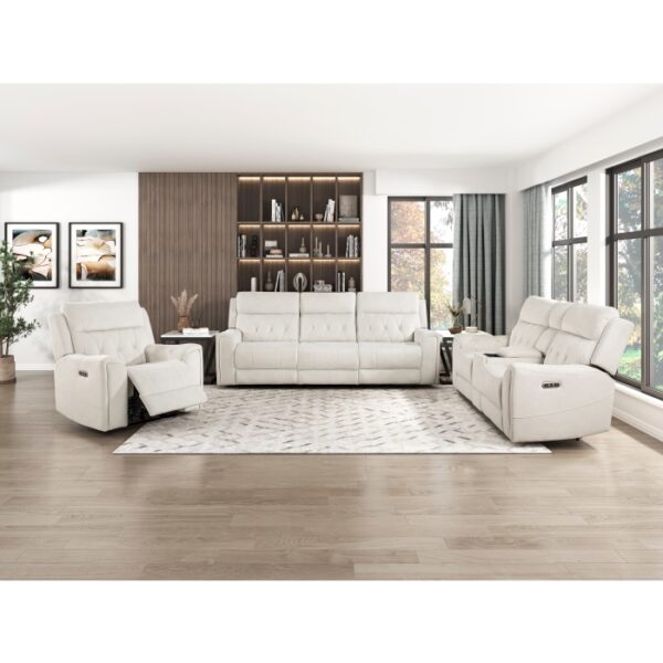 9670BE-3PWH Power Double Reclining Sofa ...