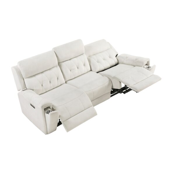 9670BE-3PWH Power Double Reclining Sofa ...