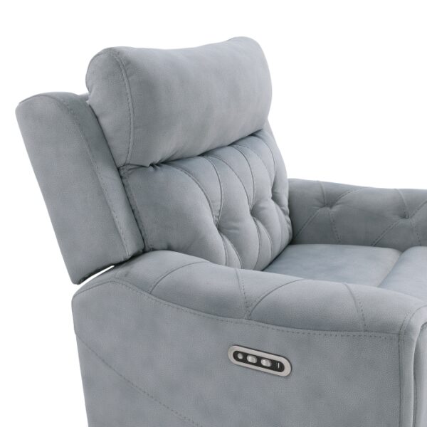 9670GY-3PWH Power Double Reclining Sofa ...
