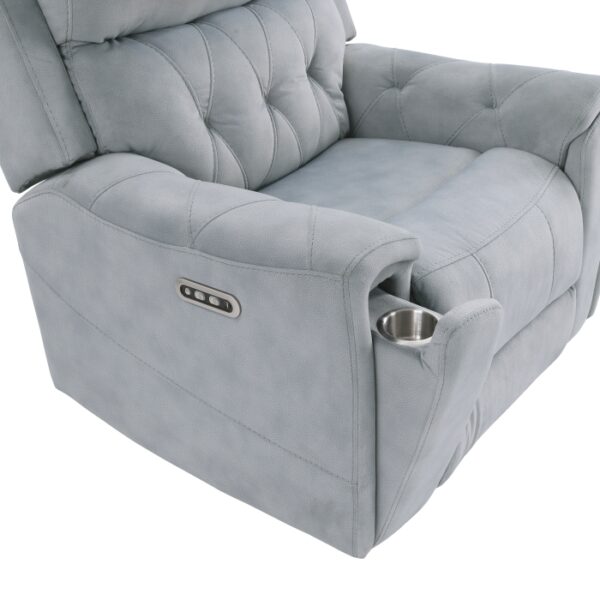 9670GY-3PWH Power Double Reclining Sofa ...
