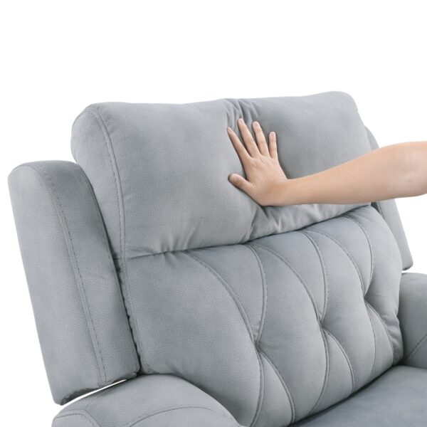 9670GY-3PWH Power Double Reclining Sofa ...