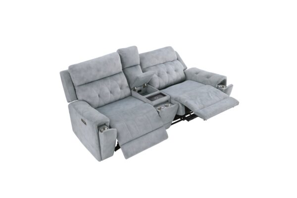 9670GY Seating-Celeste Collection 2pc Set: Sofa, Love (Power)