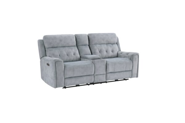 9670GY Seating-Celeste Collection 2pc Set: Sofa, Love (Power)