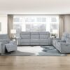 9670GY Seating-Celeste Collection 2pc Set: Sofa, Love (Power)