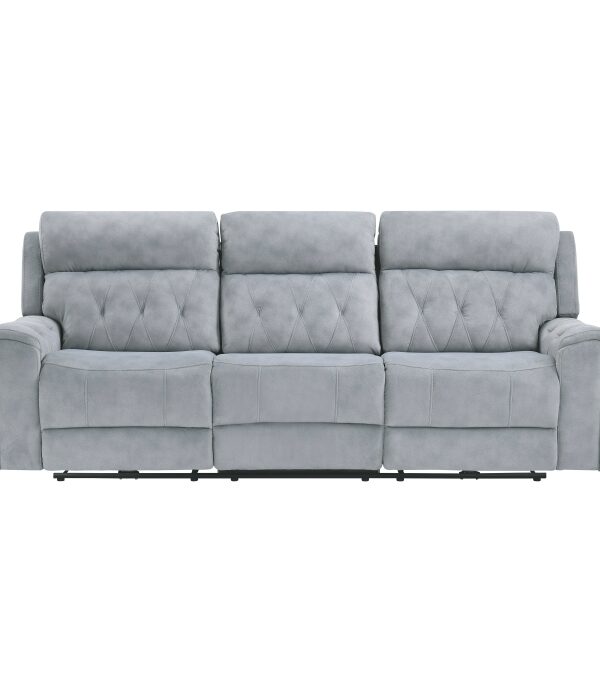 9670GY-3PWH Power Double Reclining Sofa ...