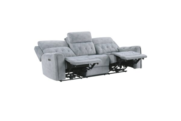 9670GY Seating-Celeste Collection 2pc Set: Sofa, Love (Power)