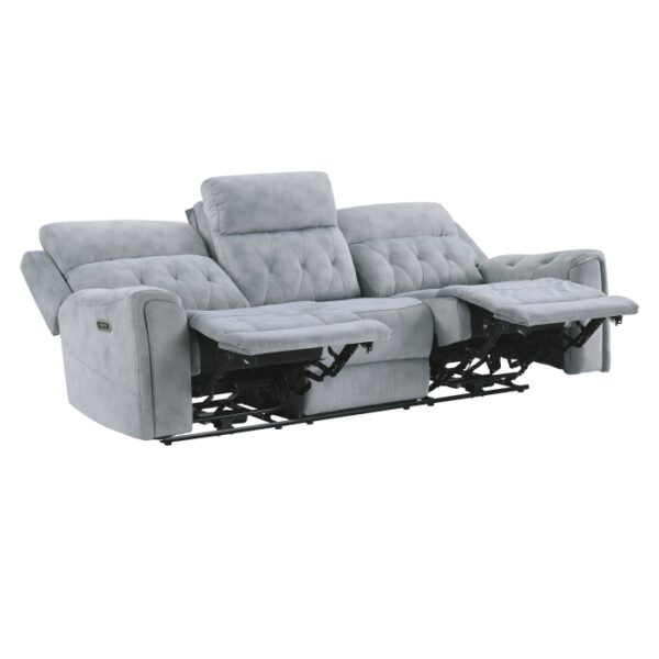 9670GY-3PWH Power Double Reclining Sofa ...