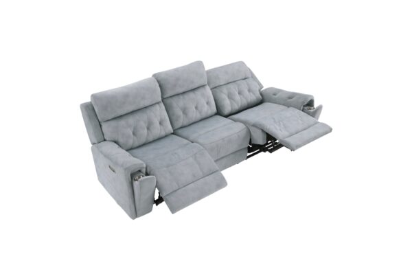9670GY Seating-Celeste Collection 2pc Set: Sofa, Love (Power)