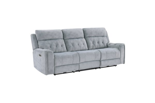 9670GY Seating-Celeste Collection 2pc Set: Sofa, Love (Power)