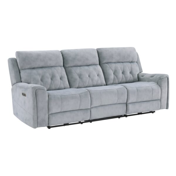 9670GY-3PWH Power Double Reclining Sofa ...
