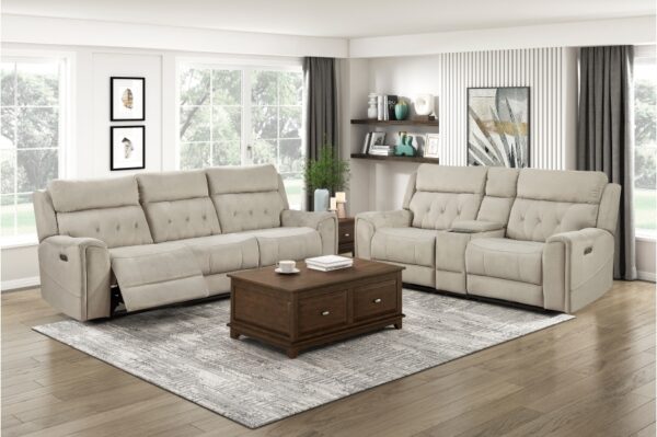9670TP Seating-Celeste Collection 2pc Set: Sofa, Love (Power)