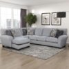 9679GY Seating-Kieran Collection 2-Piece Reversible Sectional
