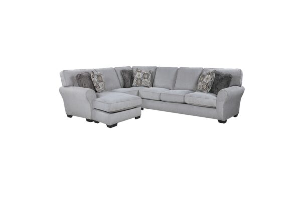 9679GY Seating-Kieran Collection 2-Piece Reversible Sectional