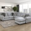 9679GY Seating-Kieran Collection 2-Piece Reversible Sectional