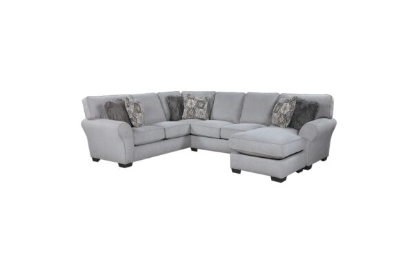 9679GY Seating-Kieran Collection 2-Piece Reversible Sectional
