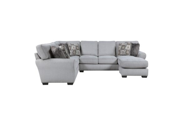 9679GY Seating-Kieran Collection 2-Piece Reversible Sectional