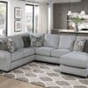 9679GY Seating-Kieran Collection 2-Piece Reversible Sectional