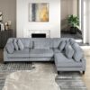 9688GY Seating-Robstown Collection 6-Piece Modular Sectional wi...