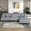 9688GY Seating-Robstown Collection 6-Piece Modular Sectional wi...