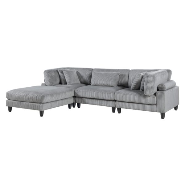 9688GY*42CRACOT 4-Piece Modular Sectional wi...