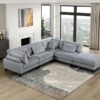 9688GY Seating-Robstown Collection 6-Piece Modular Sectional wi...