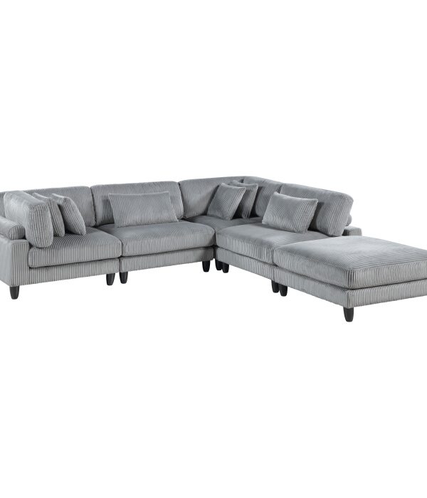 9688GY*52CR2ACOT 5-Piece Modular Sectional wi...
