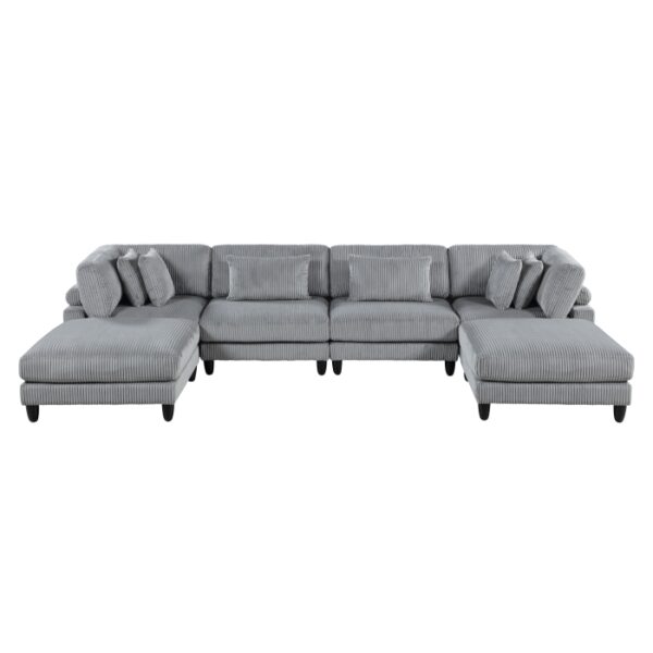 9688GY*62CR2AC2OT 6-Piece Modular Sectional wi...