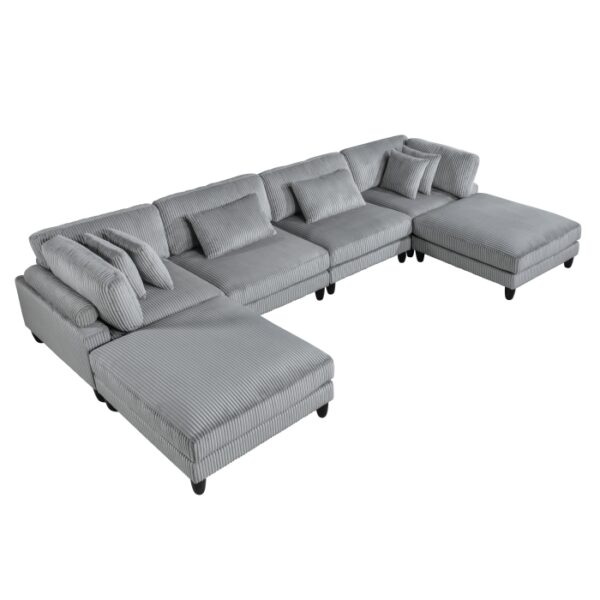 9688GY*62CR2AC2OT 6-Piece Modular Sectional wi...