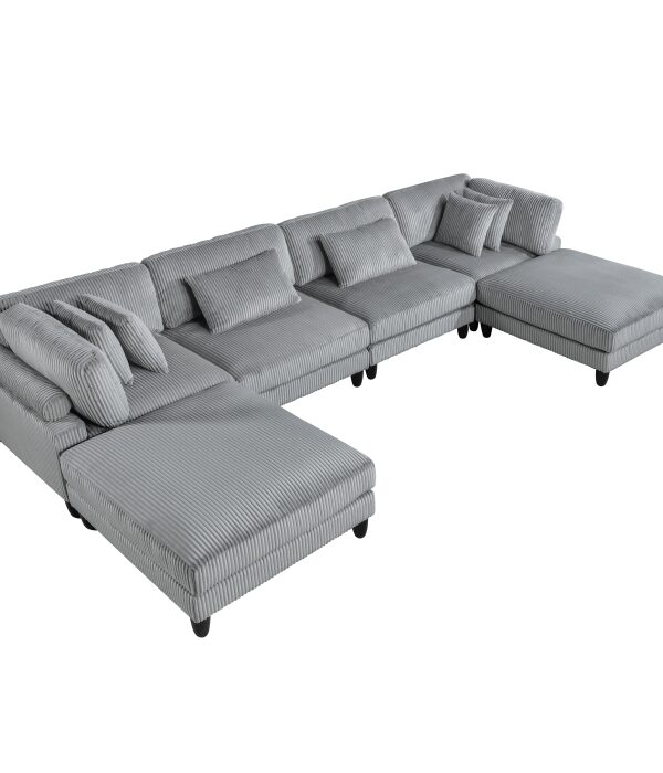 9688GY*62CR2AC2OT 6-Piece Modular Sectional wi...