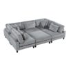 9688GY Seating-Robstown Collection 6-Piece Modular Sectional wi...
