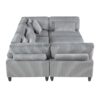 9688GY Seating-Robstown Collection 6-Piece Modular Sectional wi...