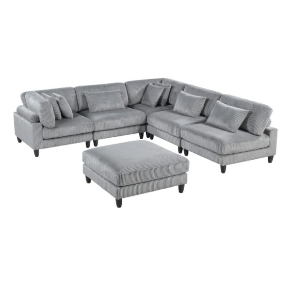 9688GY*62CR3ACOT 6-Piece Modular Sectional wi...