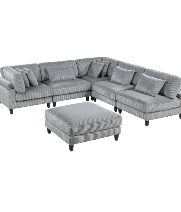 9688GY*62CR3ACOT 6-Piece Modular Sectional wi...