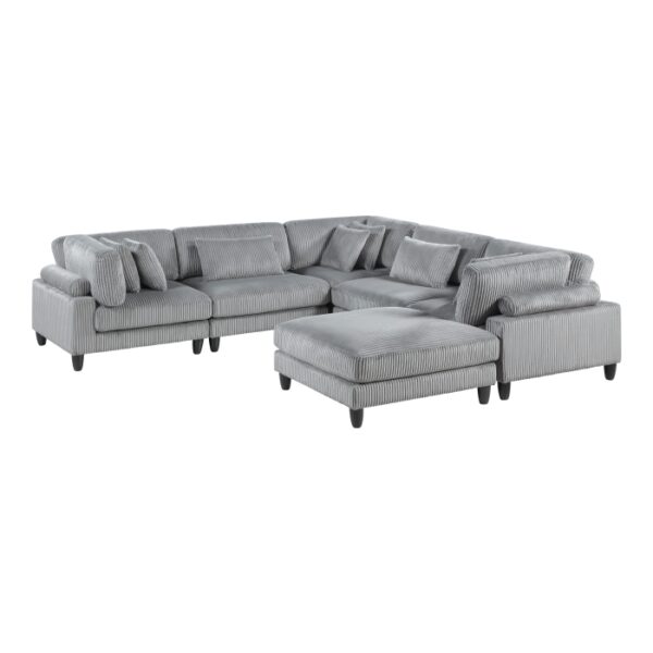 9688GY*63CR2ACOT 6-Piece Modular Sectional wi...
