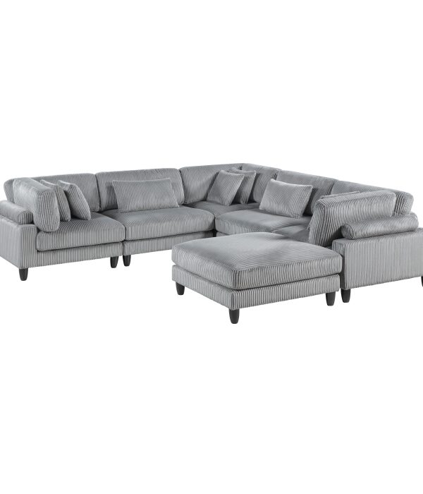 9688GY*63CR2ACOT 6-Piece Modular Sectional wi...