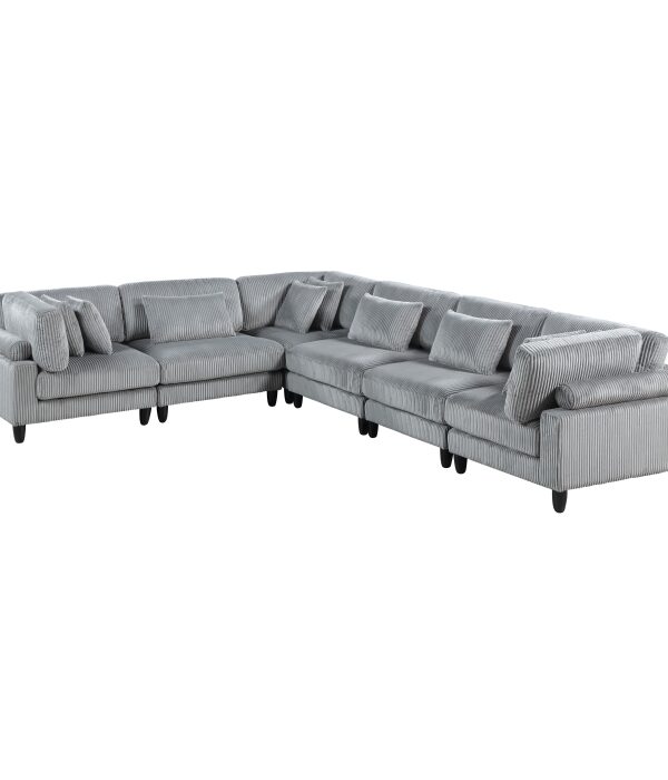 9688GY*63CR3AC 6-Piece Modular Sectional