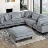 9688GY Seating-Robstown Collection 6-Piece Modular Sectional wi...
