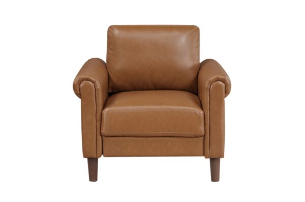 9690BRW Seating-Hector Collection 2pc Set: Sofa, Love