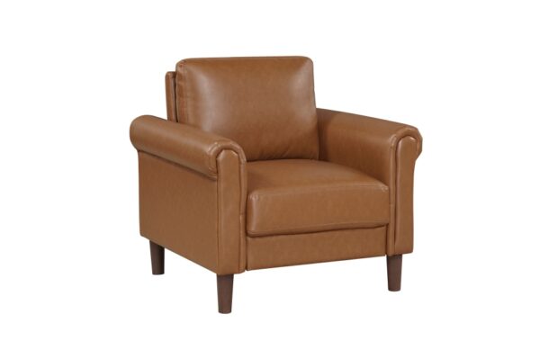 9690BRW Seating-Hector Collection 2pc Set: Sofa, Love