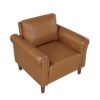 9690BRW Seating-Hector Collection 2pc Set: Sofa, Love