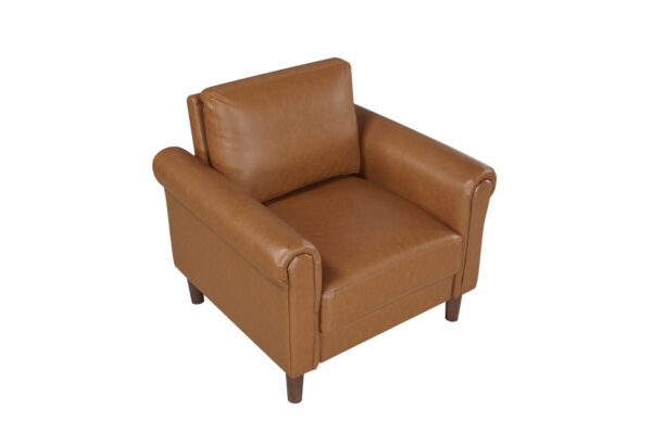9690BRW Seating-Hector Collection 2pc Set: Sofa, Love