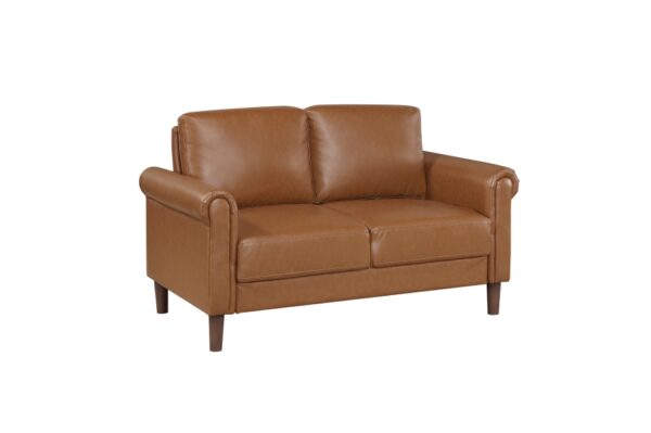 9690BRW Seating-Hector Collection 2pc Set: Sofa, Love