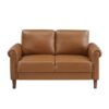 9690BRW Seating-Hector Collection 2pc Set: Sofa, Love