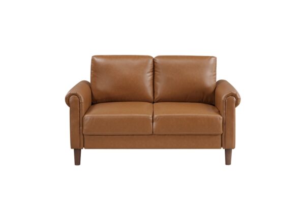 9690BRW Seating-Hector Collection 2pc Set: Sofa, Love