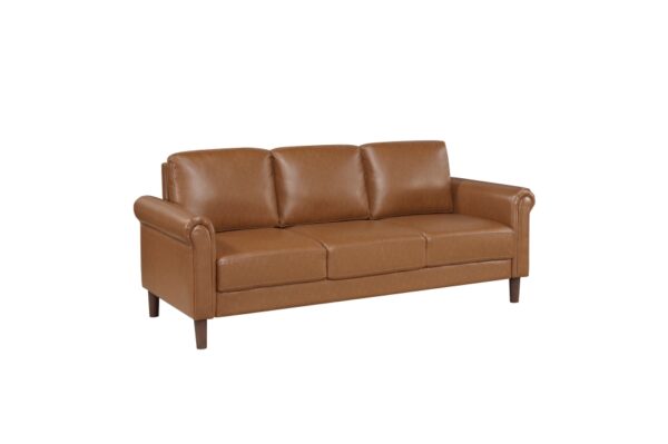 9690BRW Seating-Hector Collection 2pc Set: Sofa, Love